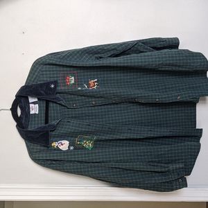 Nutcracker plus size Christmas flannel size 22W